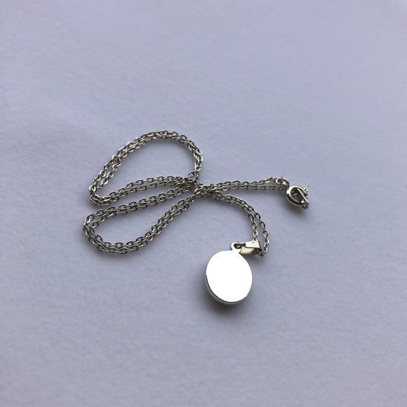 Dainty Silver Abalone Pendant Necklace - Picture 6 of 10